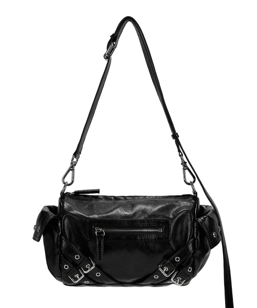 【DEINET】 STUD POCKET BAG IN BLACK ショルダーバッグ 正規品