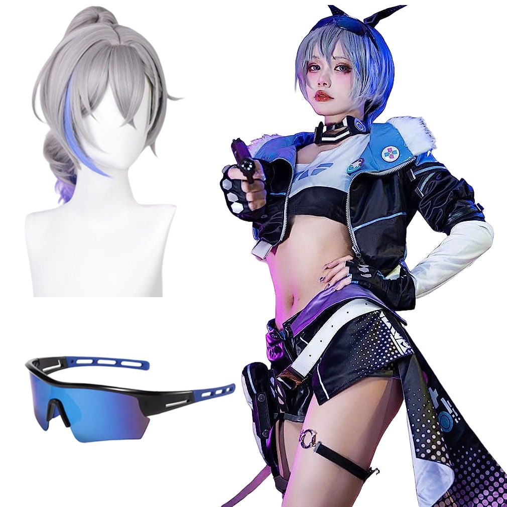フルセット コスプレ衣装 銀狼 ぎんろう　ウィッグメガネ付き 崩壊：スターレイル イベント パーティー 変装 演出服 クリスマス パーティー