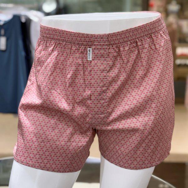 男性綿70番手ひし形プリントトランクス (WMP5424 PK)