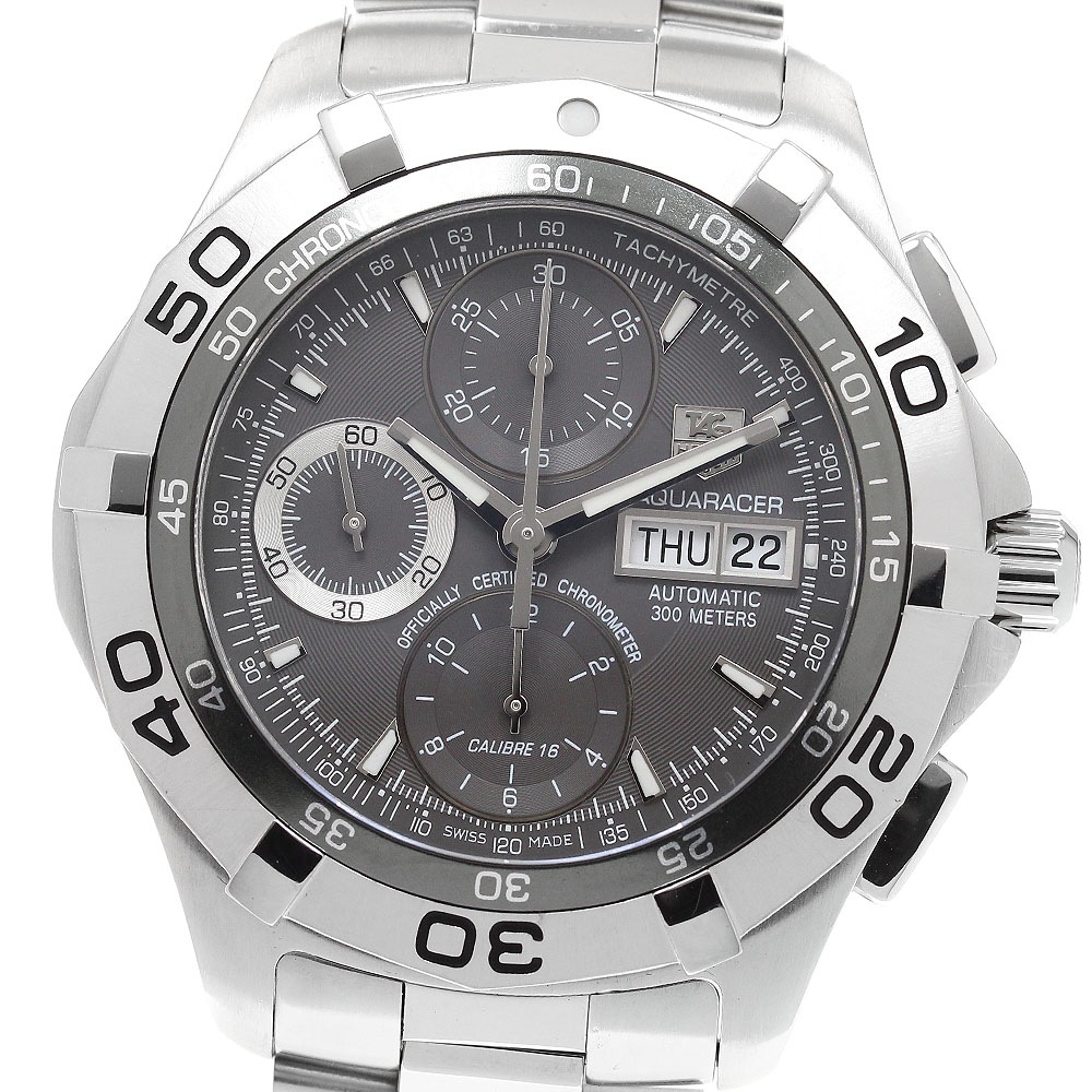 タグホイヤー TAG HEUER CAF5011 アクアレーサー キャリバー16 デイデイト クロノグラフ 自動巻き メンズ 良品 _918677【中古】