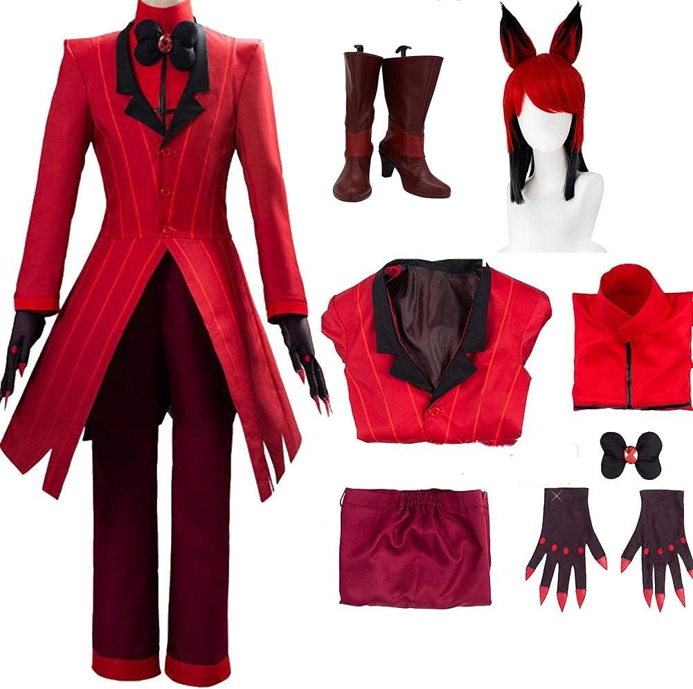 大人気ハズビンホテル アラスター コスプレ衣装 衣装ウィッグ靴追加可能 仮装 変装 ハロウィン クリスマス 学園祭 文化祭 仮装 コスチューム プレゼント 祭り 夏祭り ステージ 誕生日 忘年会 イベ
