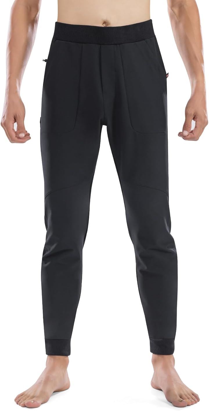 メンズ サイクルパンツ ロング サイクリングパンツ サイクルウエア 弾力 春秋用 パッドなし 自転車パンツ(ブラック, 2XL)