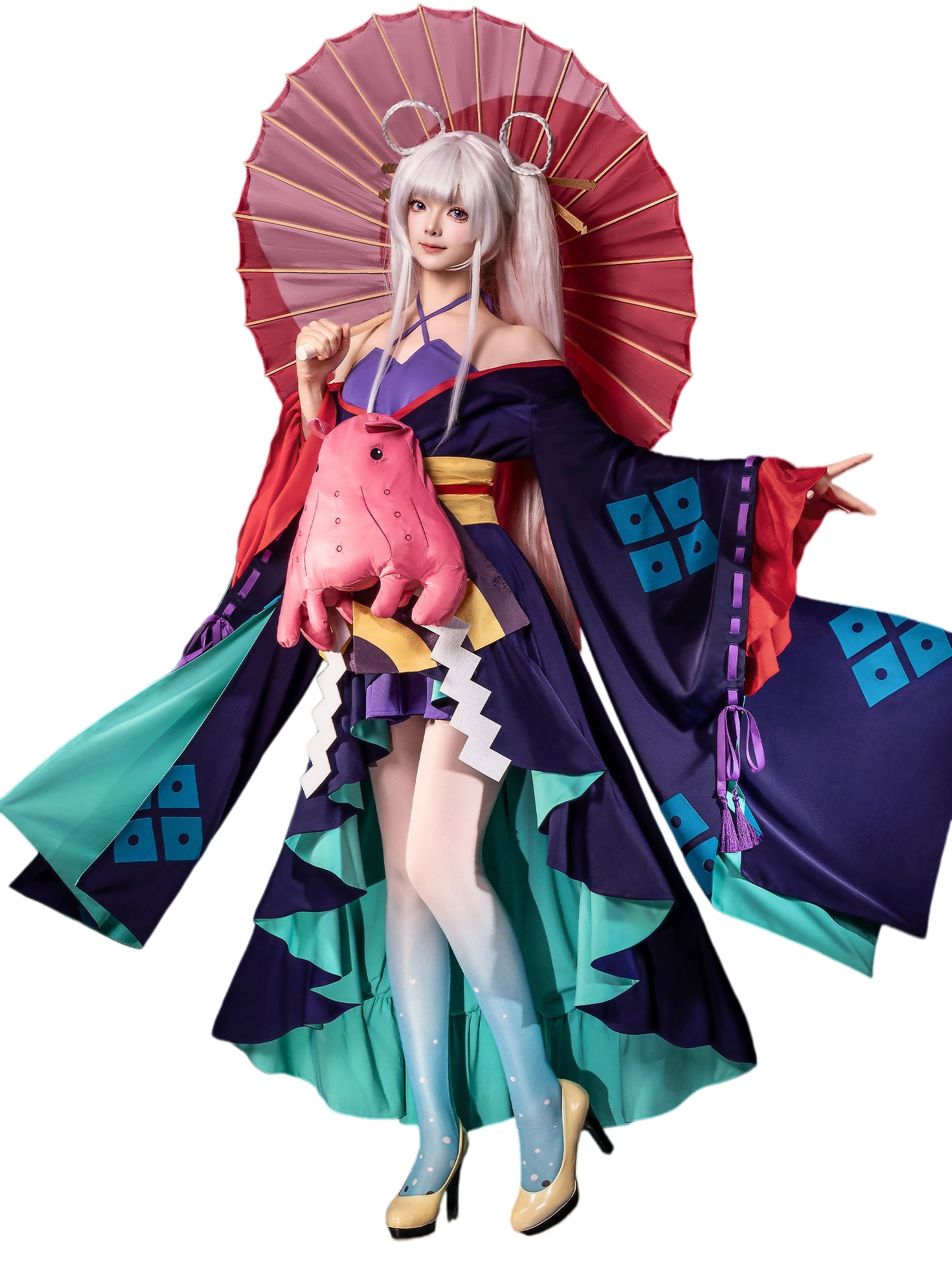 コスプレ衣装 月見ヤチヨ 髪飾り付き イベント パーティー 変装 演出服 祝日 贈り物 クリスマス パーティー 文化祭