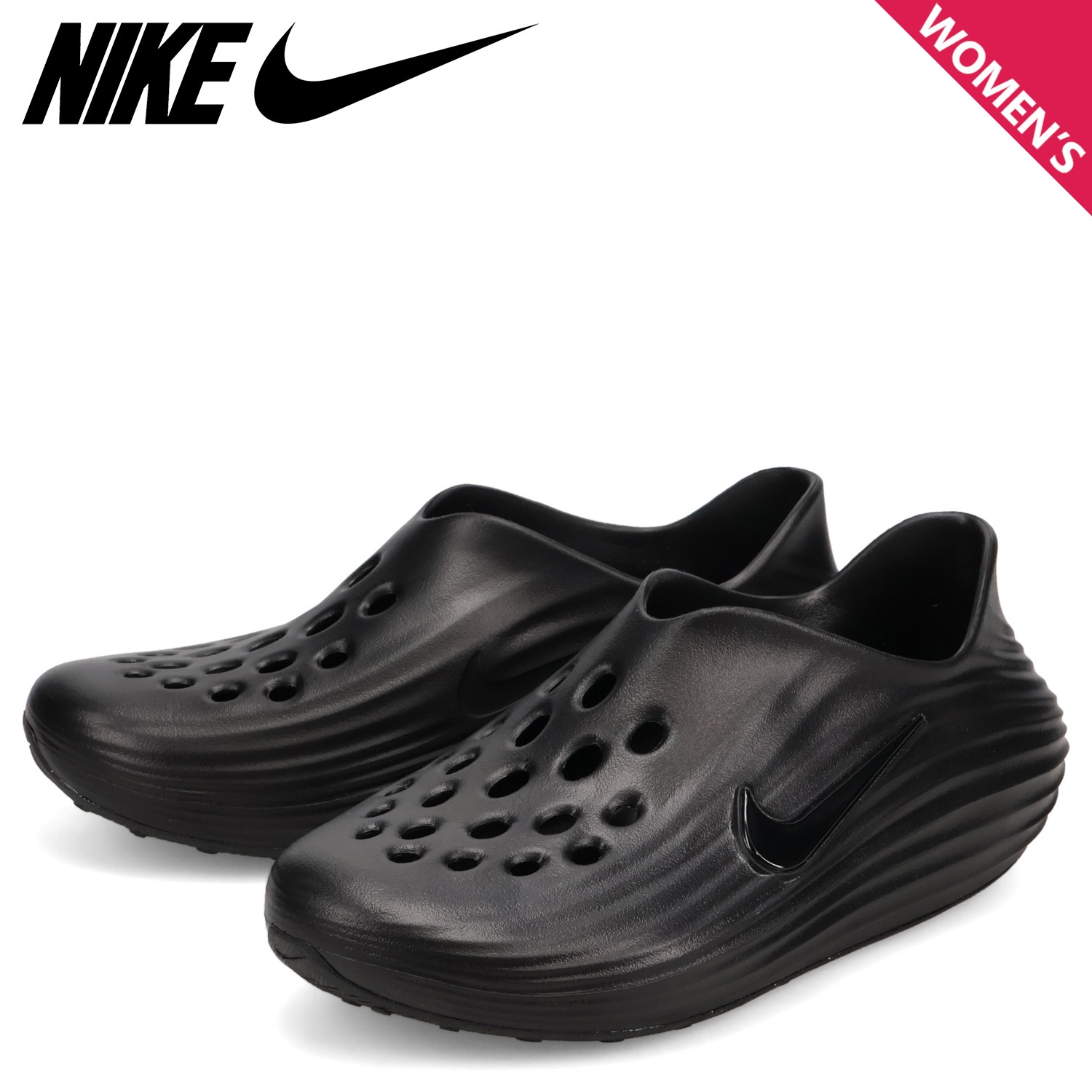 ウィメンズ リアクトX リジュビネイト スニーカー スリッポン リカバリー シューズ レディース ブラック 黒 HV5062-001