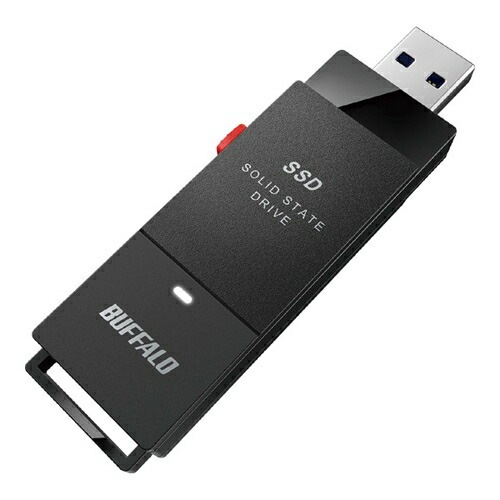 バッファロー [SSD-SCT2.0U3-BA] PC対応 USB3.2(Gen2)TV録画 スティック型 TypeC付属外付SSD