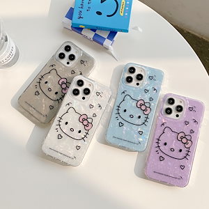 かわいい キティ iphoneケース キティちゃん iphone14ケース キラキラ iPhone13/12 ケース 13 PRO PROMAX