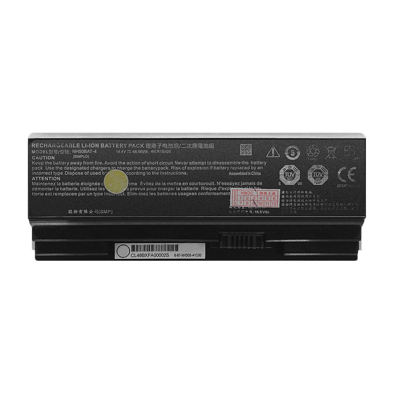 ノートパソコンのバッテリー互換 CLEVO NH50ED NH50BAT-4 6-87-NH50S-41C00 48.96Wh 14.4V