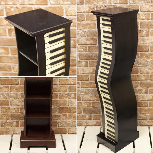 CDラック CDホルダー コレクションラック ディスプレイラック 棚 収納棚 本棚 おしゃれ ピアノ デザイン モチーフ おしゃれ インテリア 高級感 重厚本棚