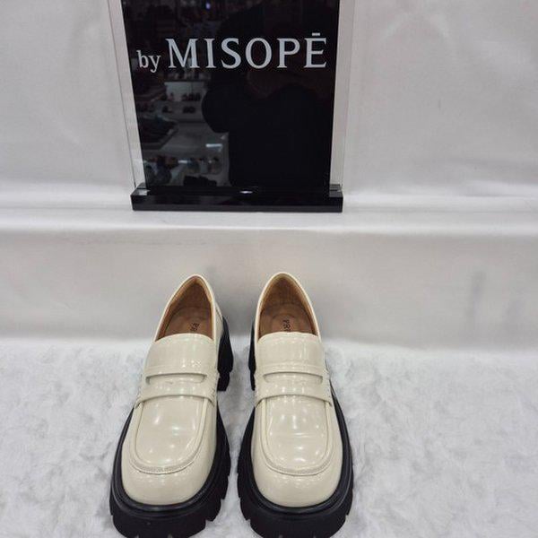 By 女性 チャンキーソール ペニーローファー 112HT419DH014 IVORY 3 JJ