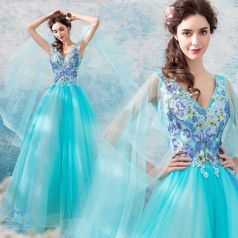 ロングドレス 安い 演奏会用 カラードレス 結婚式 コンサート パーティードレス プリンセス 二次会 13,652円