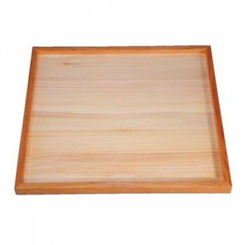 福井クラフト　木）尺1角白木盆クリヤー仕上 15158990