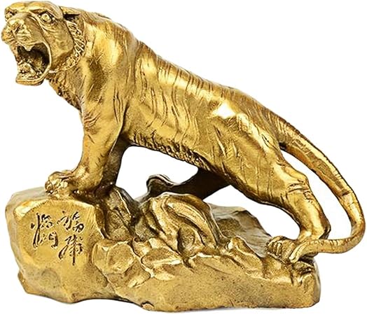 (イスイ)YISHUI 風水 上山虎 とら 置物 銅製 中サイズ 白虎 トラ 風水グッズ