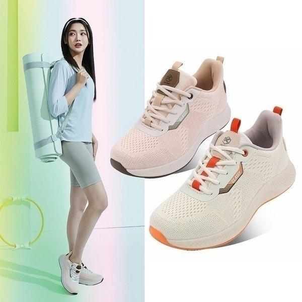 女性 四季 コアステップ ジャカードメッシュ 軽量ウォーキングシューズ クラッシュ(女性) KVM1377W