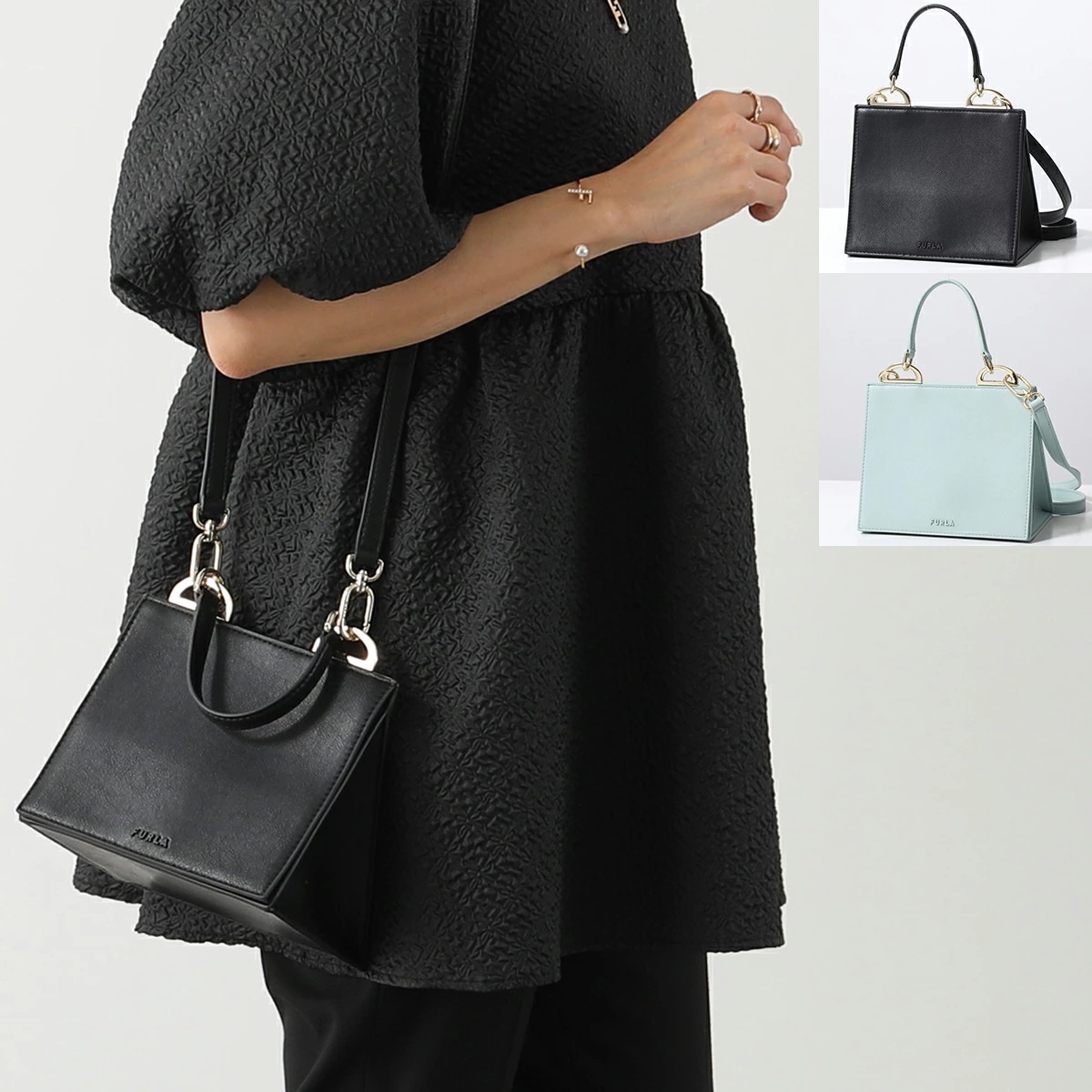 Furla フルラ ショルダーバッグ LINEA FUTURA リネア フトゥーラ WB00565 BX1063 レディース スモール ハンドバッグ レザー ロゴ 鞄 カラー2色