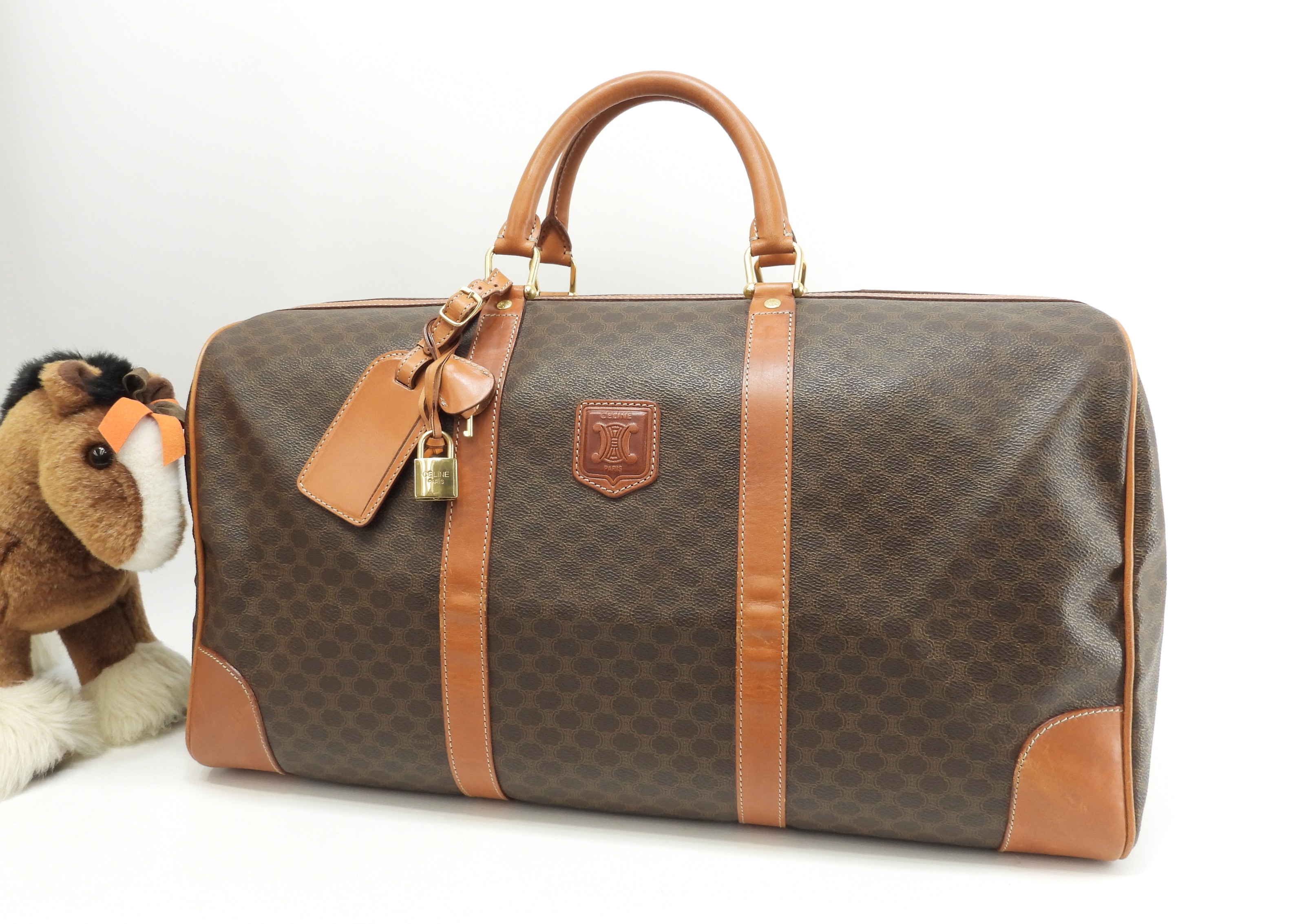 ボストンバッグ マカダム トリオンフ茶 キーポル50 ハンドバッグ 美品@ 34 23,902円