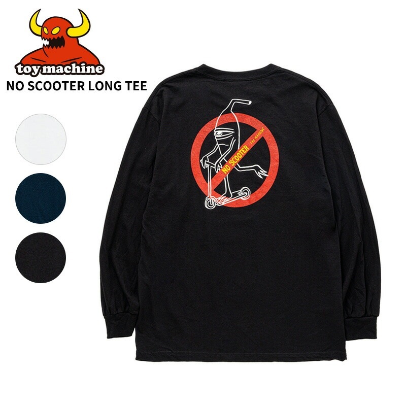 トイマシーン メンズ 長袖Tシャツ ロンT TOY MACHINE NO SCOOTER LONG TEE スケーター tmpflt3