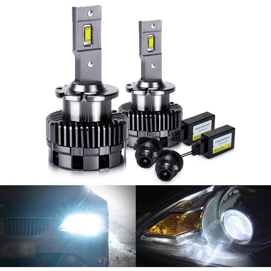D2S LED ヘッドライト OPPLIGHT新型 D2R汎用 車検対応 純正HIDをLED化 無加工 交換 ポン付け 次世代 HIDを超えるLED ホワイト 5700K 5800LM 35W (D2