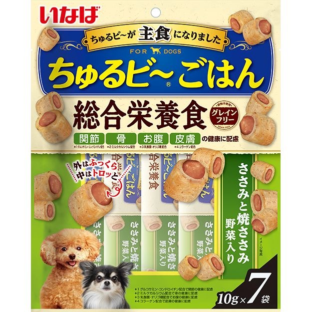 （まとめ買い）ちゅるビごはん ささみと焼ささみ 野菜入り 10gx7袋 犬用フード [x10] 4,928円