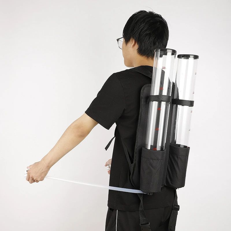 売切必至3L容量ダブルバレルワインタワー調節可能なショルダーストラップホームパーティーバー用 X