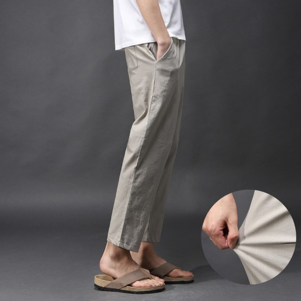 (フアンズ) リネンスパンバンディングワイドパンツ FICP4083