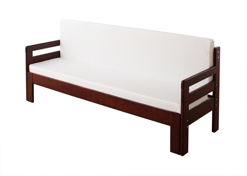 ベッドとソファで1台2役　省スペース　横幅伸縮の天然木すのこソファベッド　マットレス付き 52,800円