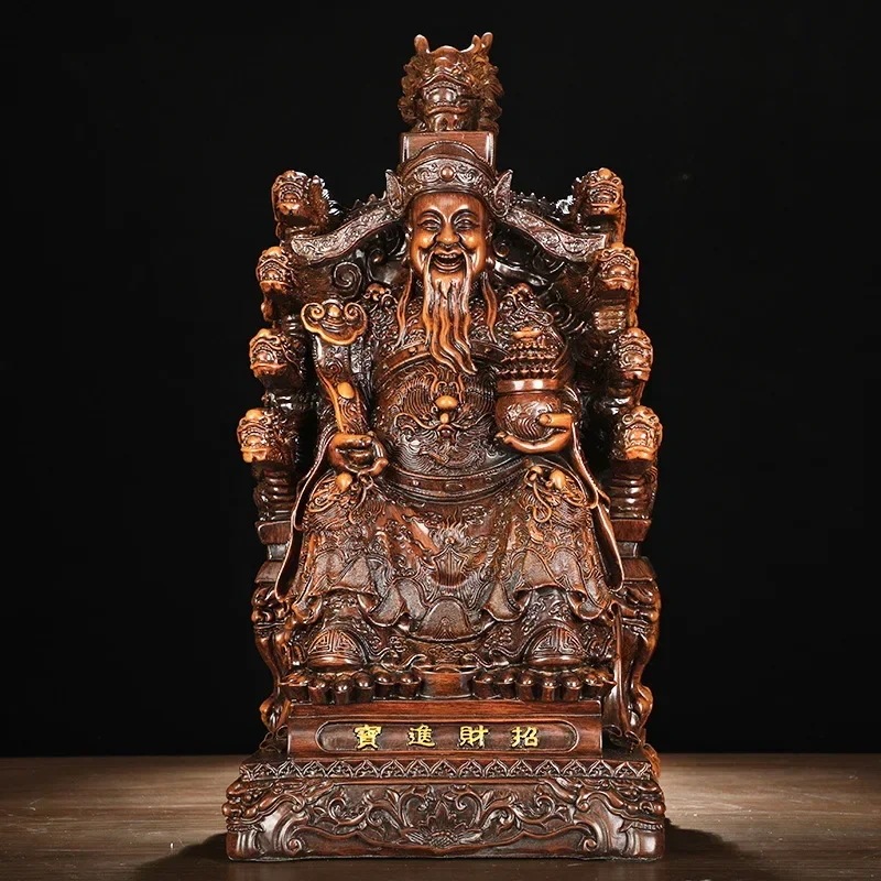 Fengshui God of wealbuddhaの像無限の装飾家庭用オフィス開口部ギフト彫刻