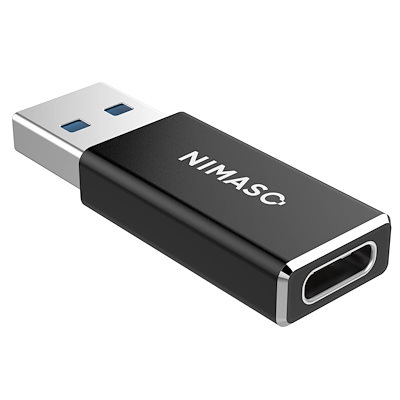 他サイト： NIMASO USB Type C（メス）to USB 3.0（オス）変換アダプタ【両面USB 3.0 高速データ伝送】QC3.0 高速充電 スマホ/パソコンなどに対応 usb c 変換コネクタ Blの商品画像