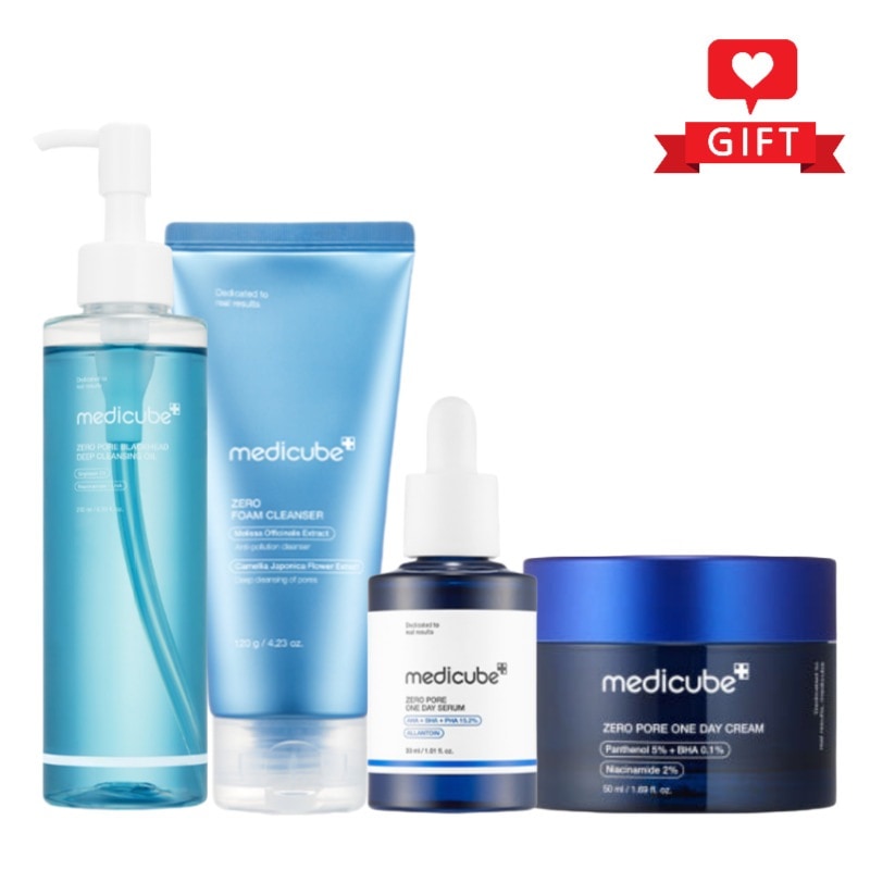 ゼロ毛穴スペシャル4種セット(ワンデーセラム 30ml+ワンデークリーム 50ml+クレンジングオイル 205ml+クレンジングフォーム 120ml)