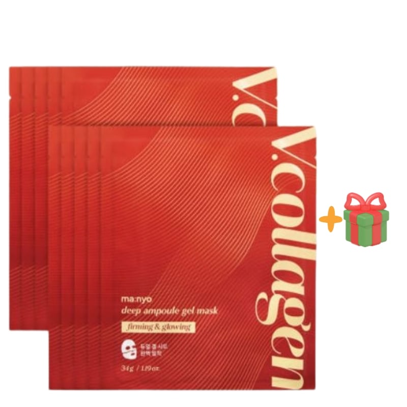 [NEW 新商品5+5]Vコラーゲンディープアンプルゲルマスク10枚フェイスパック/顔パックパック人気 おすすめ 韓国コスメマスク/シートパック/フェイスマスク/毛穴引き締め/弾力/ハイドロゲルシート 6,161円