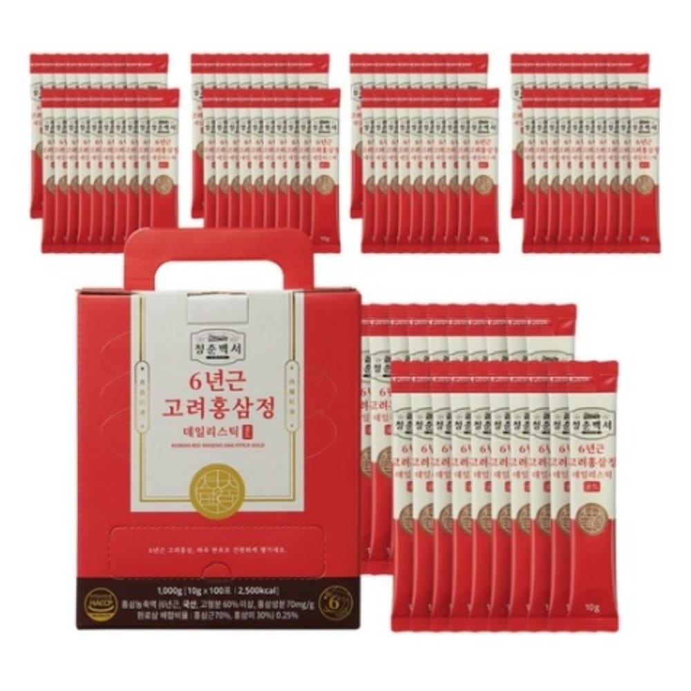 6年根 高麗人参 ゴールド デイリースティック 100本 健康 サプリメント 免疫力強化 韓国製 4,596円