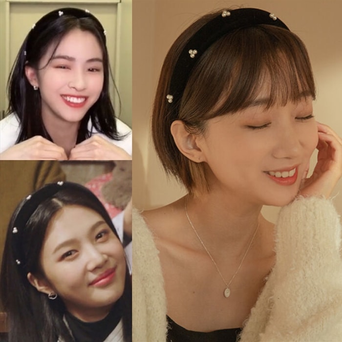 【ITZY着用】 COZY PEARL HAIRBAND BLACK