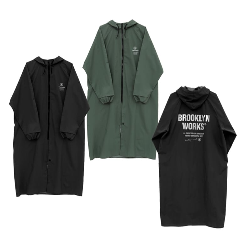 レインコート キャンプ アウトドア レインコート ブラック / カーキ