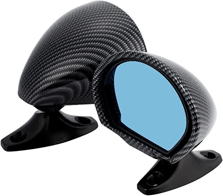 レトロ車用 ビタローニ セブリング タイプ 左右セット サイドミラー 広角 旧車 耐久カウルなど 汎用品(カーボン調)