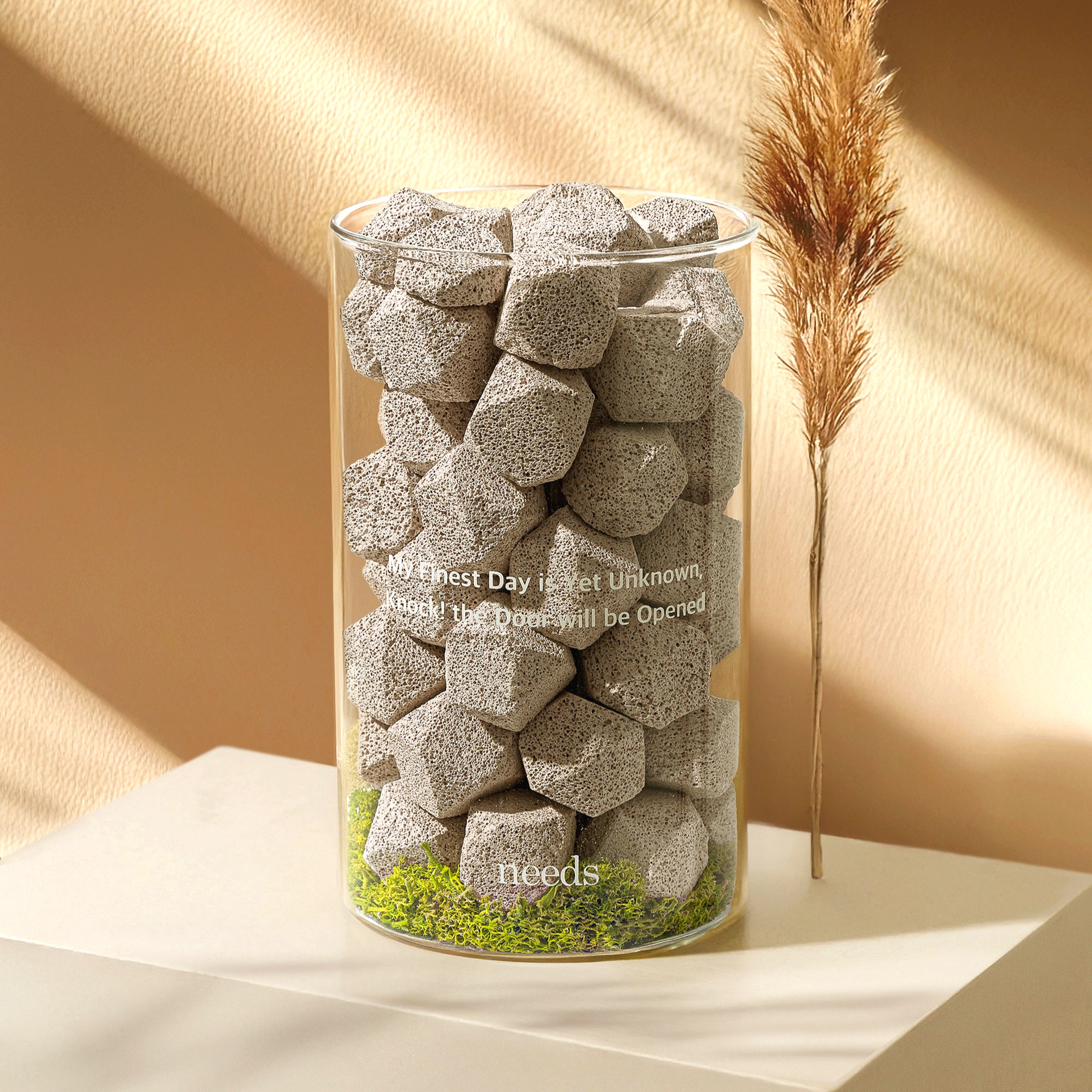 大容量ストーンディフューザー インテリアオブジェ 天然アロマ芳香剤 - ホワイトストーン