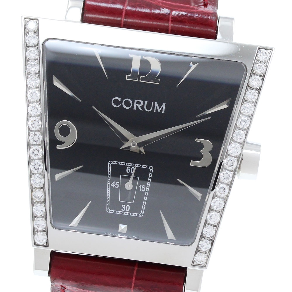 コルム CORUM 106.406.47/0001 BN69 トラピーズ ダイヤベゼル スモールセコンド クォーツ メンズ 極美品 箱・保証書付き_905503【中古】