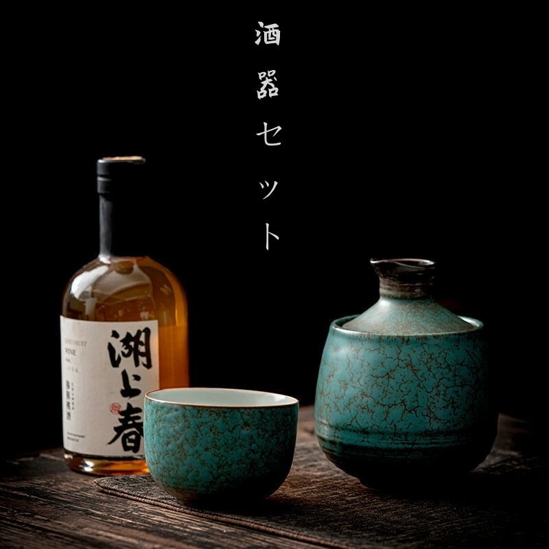 清酒杯セット 酒器セット 酒ポト 酒燗器 耐熱 盃 42ml トレイ 3個セット キャンドル用ストーブ ぐい呑み 高級品 おしゃれ 伝統工芸 和風 日本酒 清酒 家飲み 乾杯 お酒好き プレゼント 父