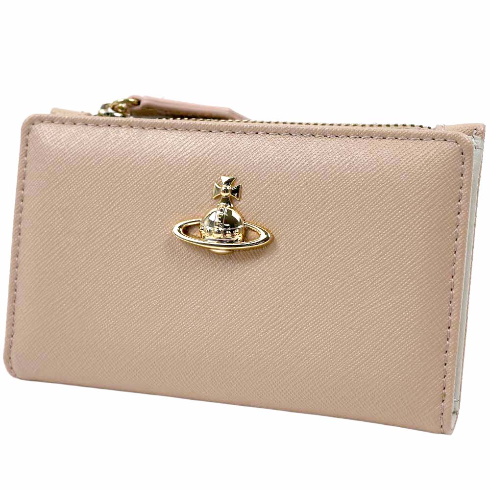 [訳ありアウトレット] ヴィヴィアン ウエストウッド 二つ折り財布 ミニ財布 レディース ベージュ Vivienne Westwood BEIGE 51110038-42106-C402