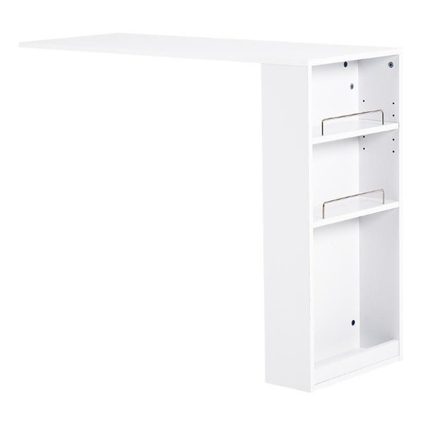 カウンター専用オプションテーブル 約 幅104×奥行40×高さ84cm ホワイト VOC-7152WH