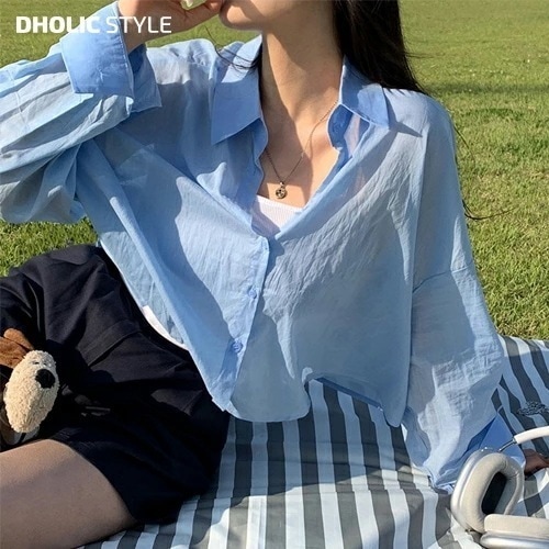 クロップド丈ルーズシャツ・p53879