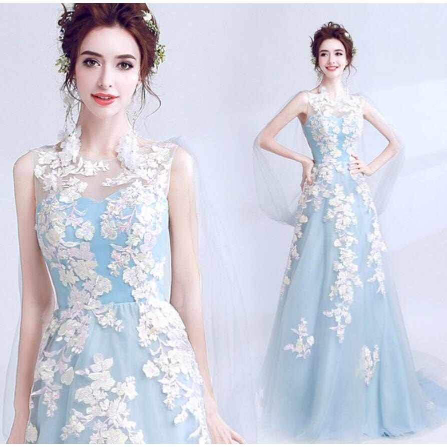 ウエディングドレス ロングドレス 結婚式 披露宴 二次会 謝恩会 演奏会 発表会 お食事会 同窓会 女子会 パーティードレス 顔合わせ 成人式 セクシー-187