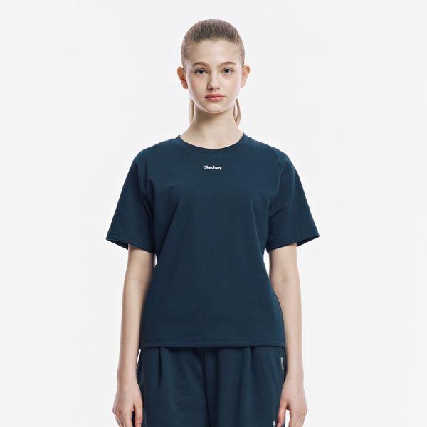 スケッチャーズ アパレル 女性 ダブルニット 半袖Tシャツ_SL3WTCFM042 女性 ダブルニット半