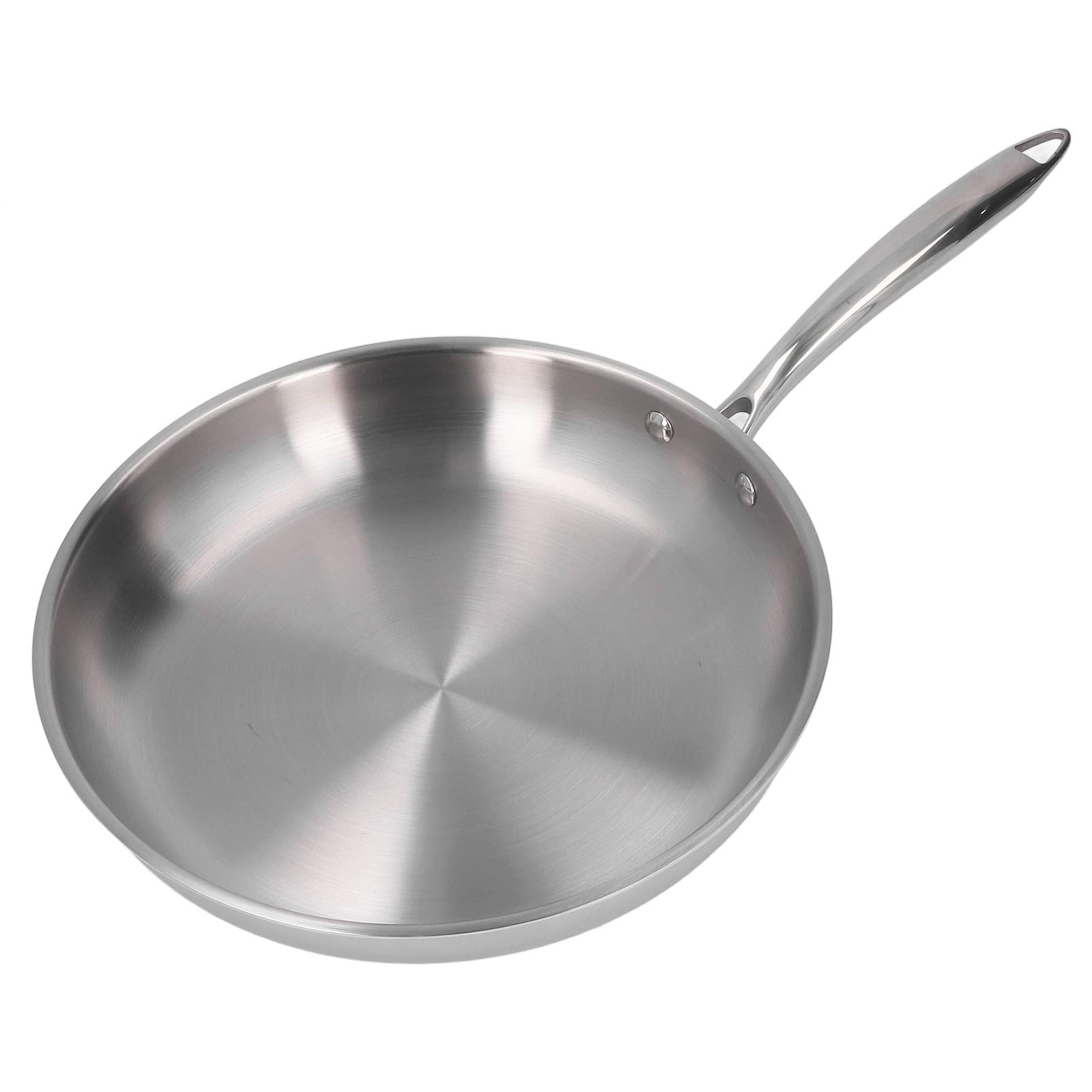 フライパン キッチン用品 ステンレス ステンレス鋼の鍋 長いハンドル 調理器具 洗いやすい 焦げ付き防止 ステンレス鋼のフライパン (28cm)