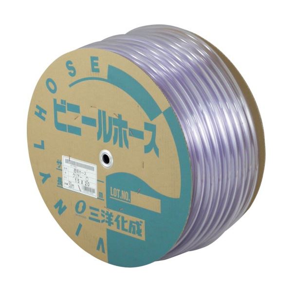 透明ホース 15x20 50m ドラム巻 TM-1520D50T 1巻