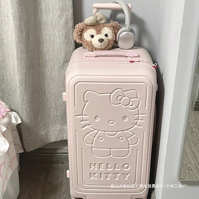 ハローキティ◎スーツケース◎キャリーケース◎おまけ付き Qoo10] 【3日で出荷】超新型ハローキティスーツケ : バッグ・雑貨