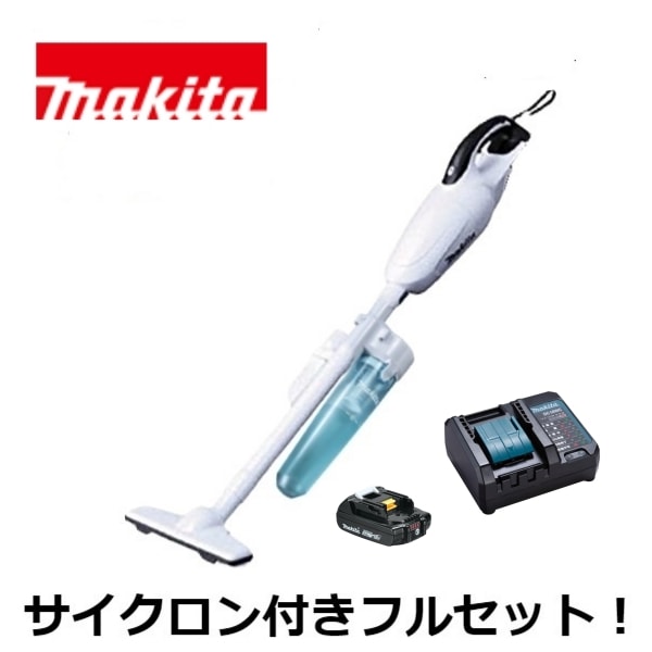当店だけ！バッテリー充電器も1年保証! マキタ CL180FDZW 18V コードレス 掃除機 カプセル式 サイクロンアタッチメント 軽量バッテリー　コンパクト充電器DC18WC 23,985円