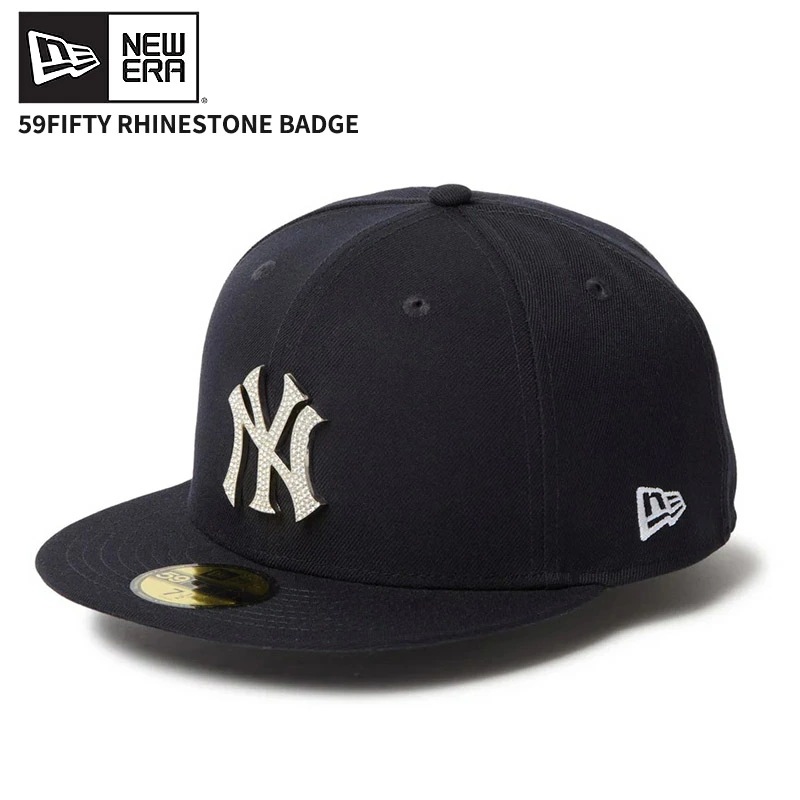 ニューエラ メンズ キャップ 帽子 NEW ERA 59FIFTY Rhinestone Badge ラインストーンバッジ ニューヨーク・ヤンキース ネイビー 帽子14668127