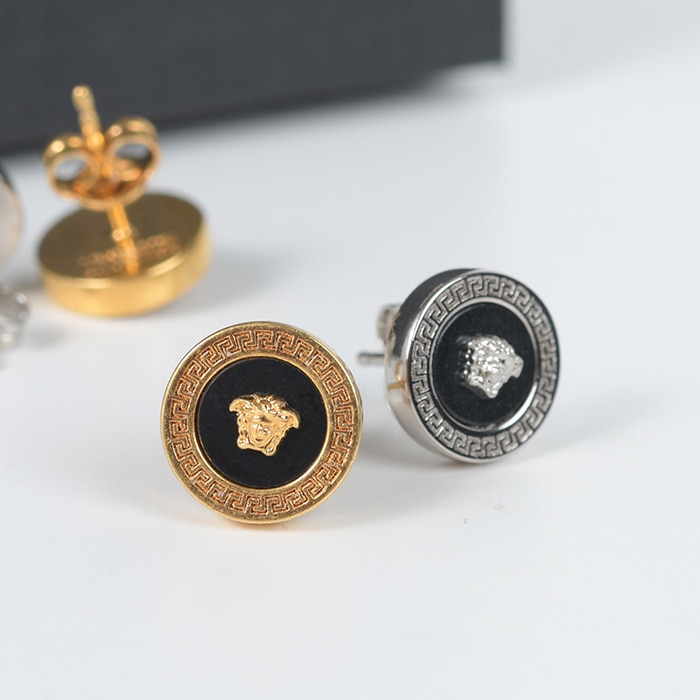VERSACE ヴェルサーチェ ピアス アクセサリー DG27256 DJMR メンズ ユニセックス ブラック ゴールド ギフト 人気 おすすめ