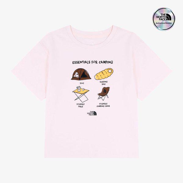 [キッズ公式] NT7US06U キッズ キャンプホリック 半袖 Tシャツ PASTEL PINK