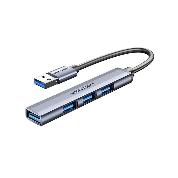 [5セット] VENTION USB3.0 to USB3.0/USB2.0*3 ミニハブ 0.15M メタルタイプ グレー CK-9996X5