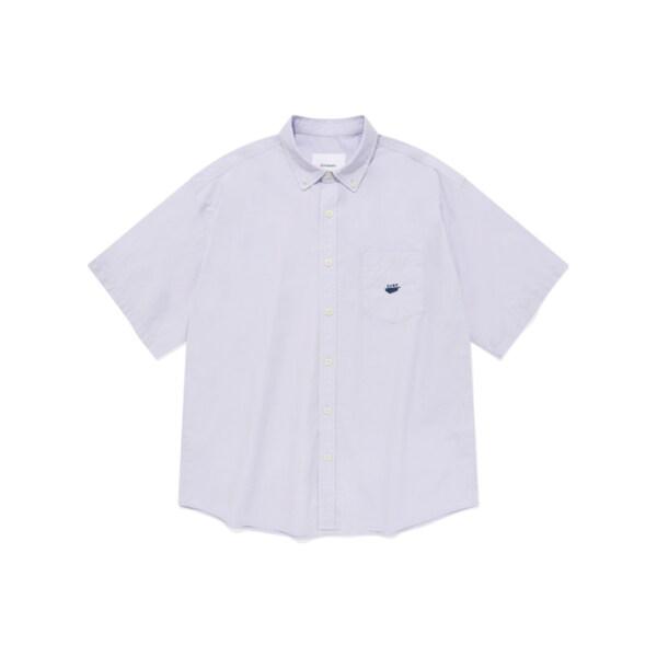 ウェールロゴコットンハーフシャツラベンダー